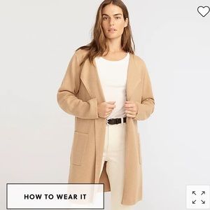 JCrew women’s Juliette collarless sweater-blazer XS